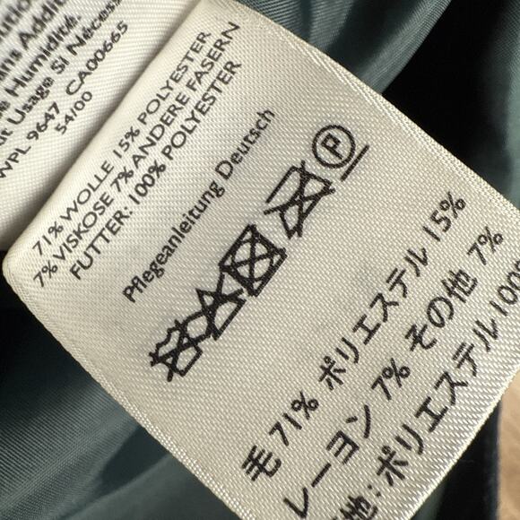 Vintage Eddie Bauer Forest Green Mercer Fit Button Front Wool Blend Skirt Size 6 - Picture 8 of 8